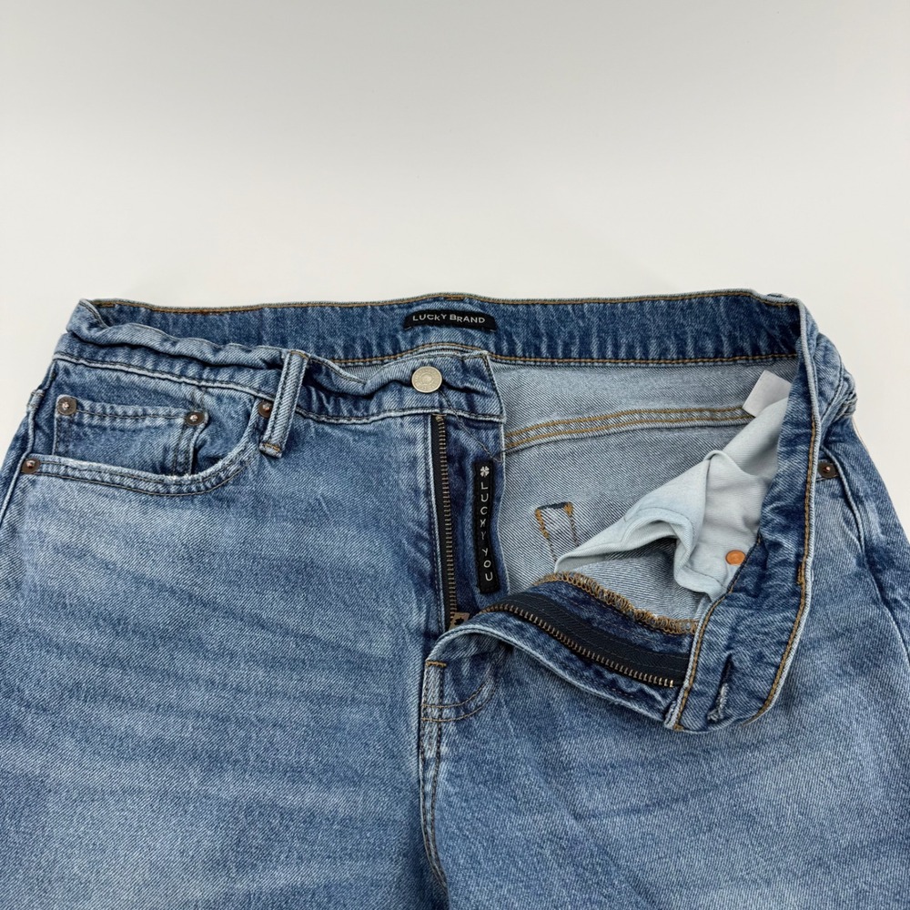 Lucky Brand Mens Straight Leg Jeans Medium Wash Denim W34 L32